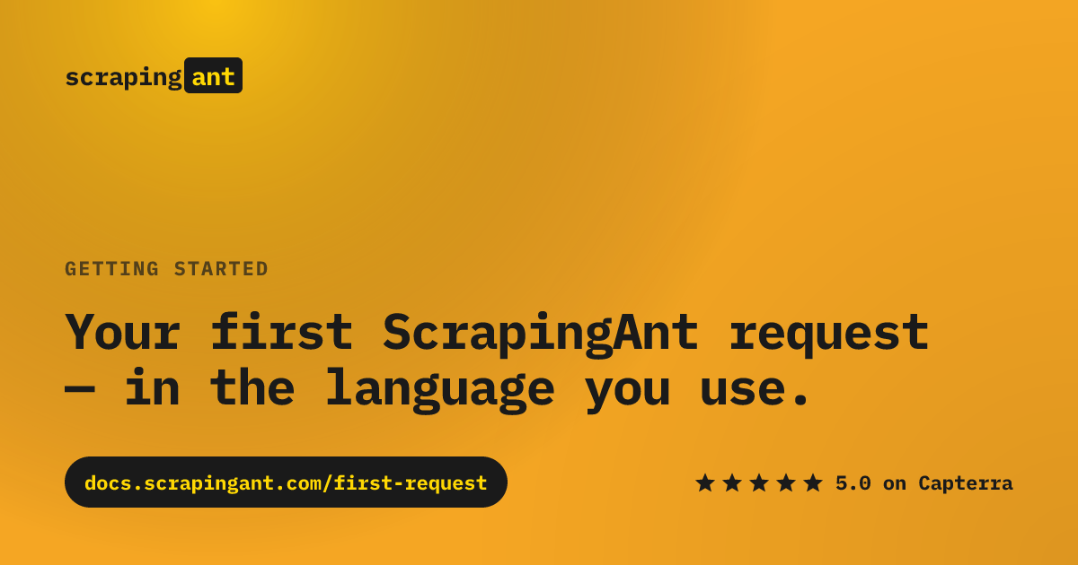 Making your first request | ScrapingAnt | Web Scraping API