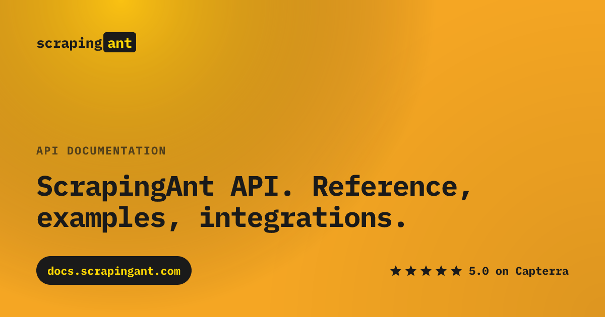 ScrapingAnt Documentation | ScrapingAnt | Web Scraping API