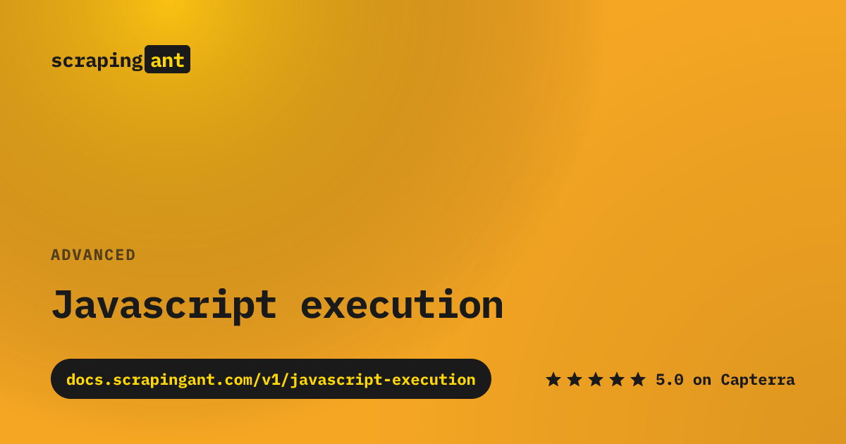Javascript execution | ScrapingAnt | Web Scraping API